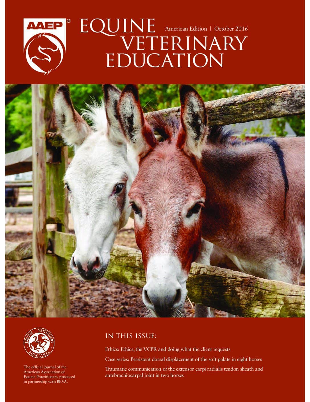 Equine Veterinary Education: October 2016 – AAEP